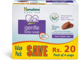 Himalaya GENTLE BABY SOAP VALUE PACK  (4 x 75 g)